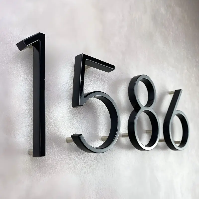 Black House Number Modern House Number House Number Sign tag1