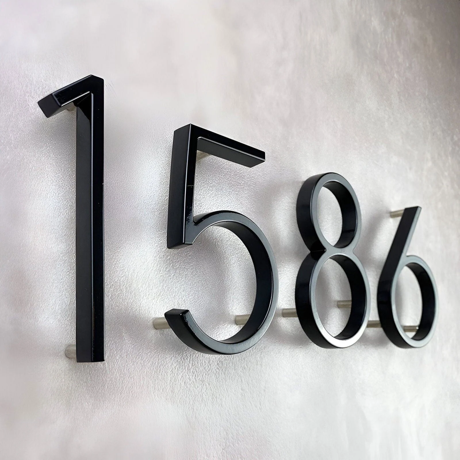 Black House Number - Modern House Number - House Number Sign -  - #tag1#