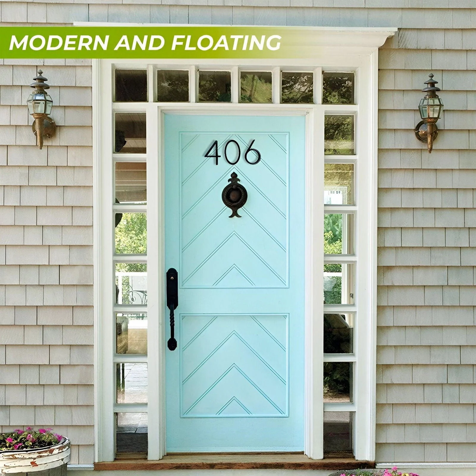 Black House Number - Modern House Number - House Number Sign -  - #tag1#