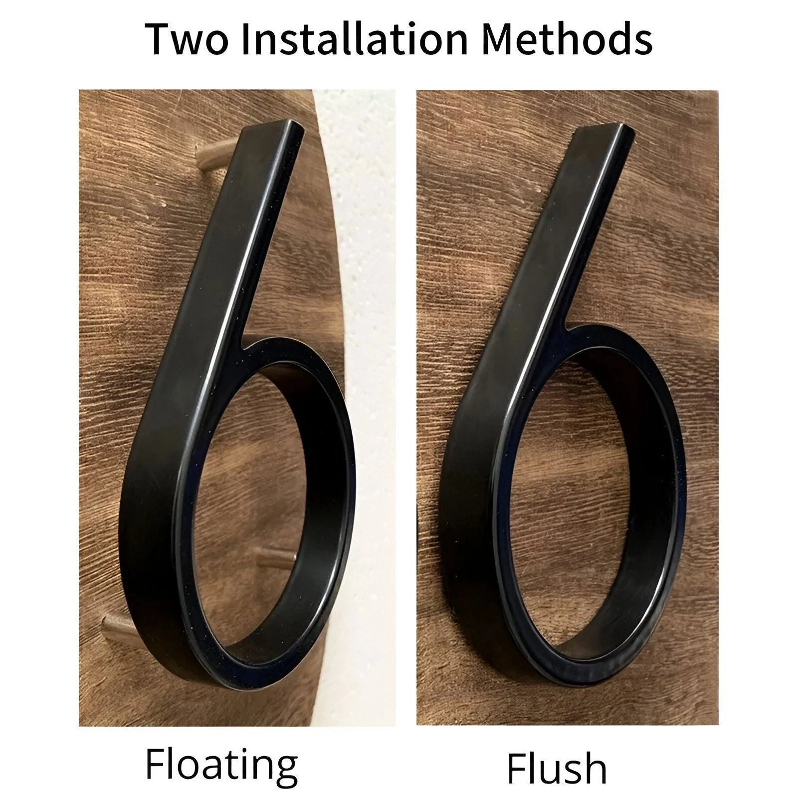 Black House Number - Modern House Number - House Number Sign -  - #tag1#