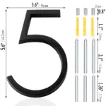 Black House Number Modern House Number House Number Sign tag1