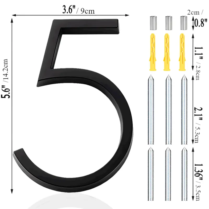 Black House Number Modern House Number House Number Sign tag1