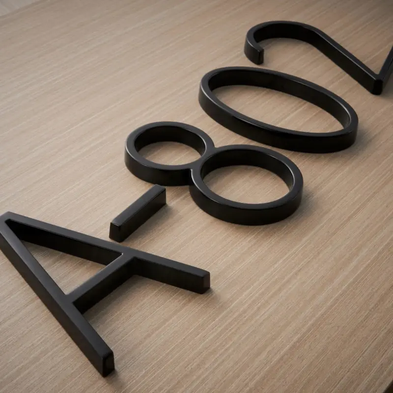 Black House Numbers tag1