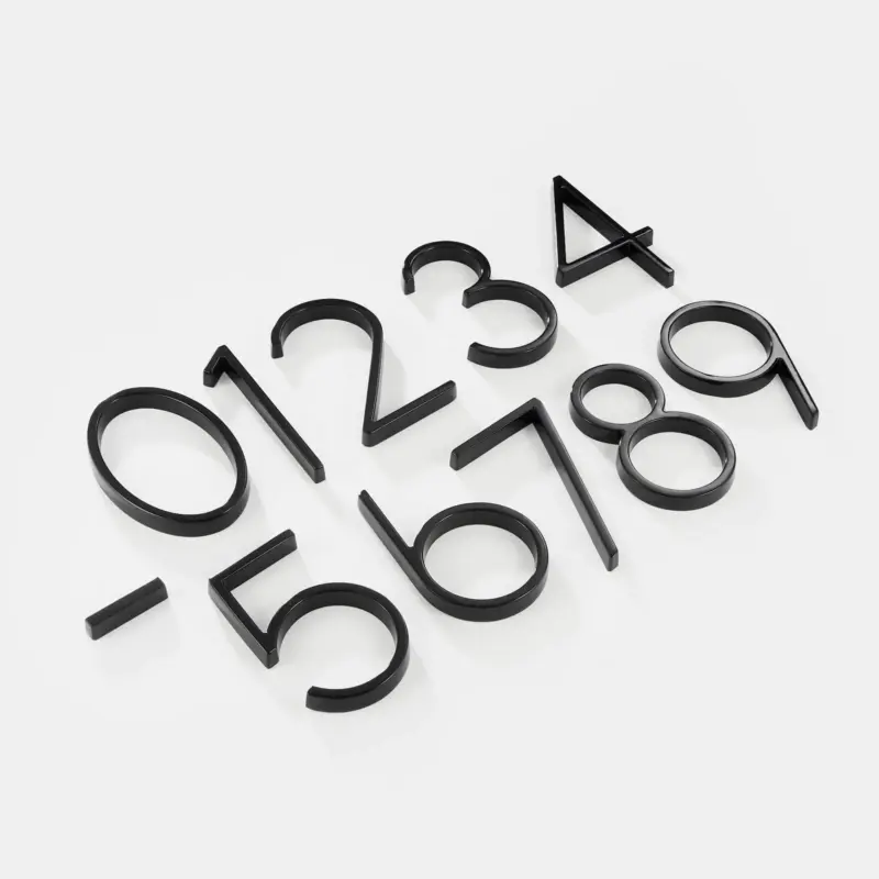 Black House Numbers tag1