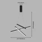 Black LED Pendant Lamp Style Minimalist Metal for Lobby tag1