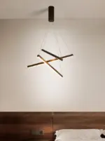 Black LED Pendant Lamp Style Minimalist Metal for Lobby tag1