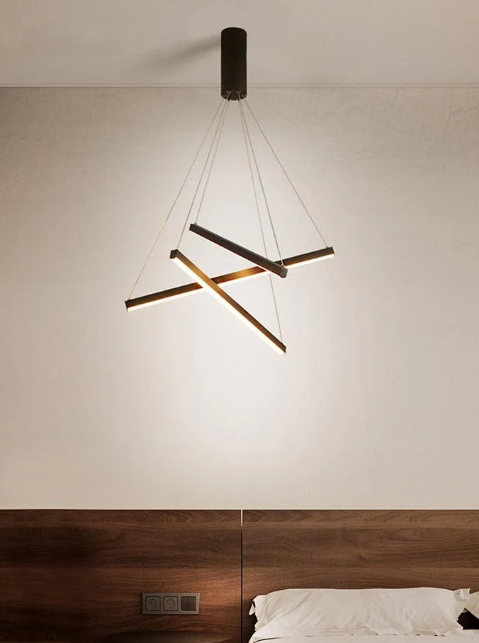 Black LED Pendant Lamp Style Minimalist Metal for Lobby -  - #tag1#