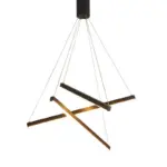 Black LED Pendant Lamp Style Minimalist Metal for Lobby tag1