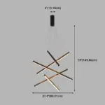 Black LED Pendant Lamp Style Minimalist Metal for Lobby tag1