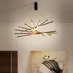 Black LED Pendant Lamp Style Minimalist Metal for Lobby tag1