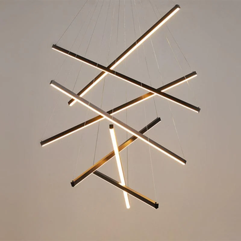 Black LED Pendant Lamp Style Minimalist Metal for Lobby -  - #tag1#