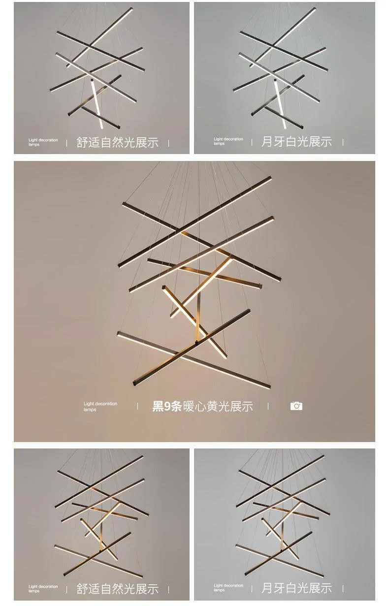 Black LED Pendant Lamp Style Minimalist Metal for Lobby -  - #tag1#
