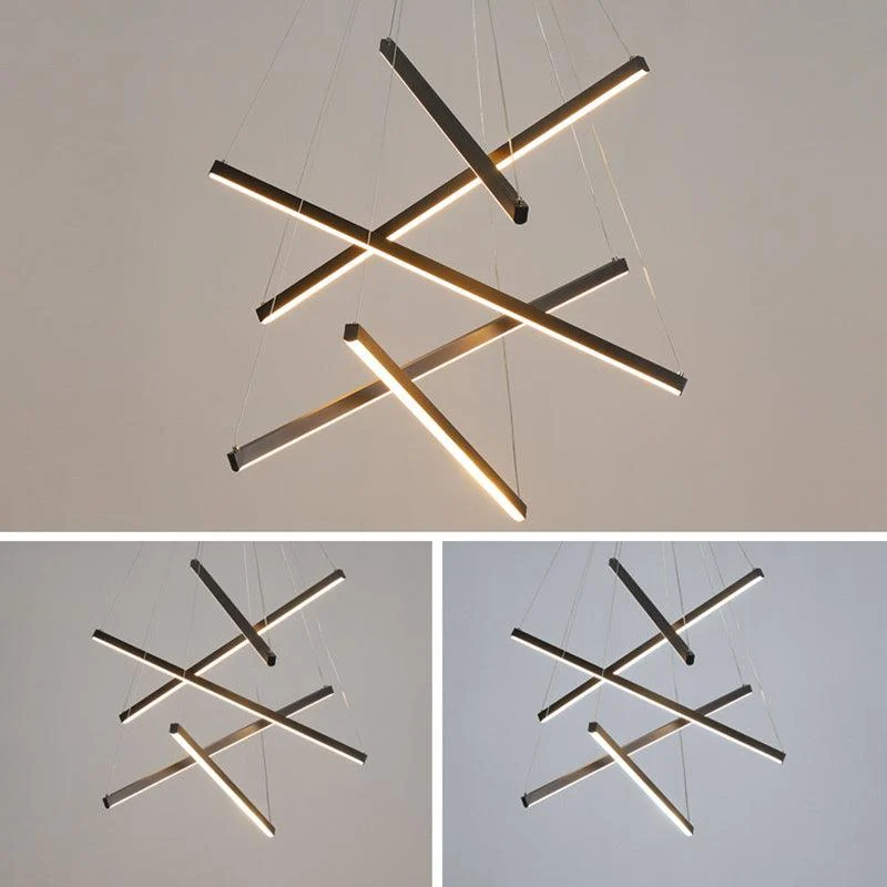 Black LED Pendant Lamp Style Minimalist Metal for Lobby -  - #tag1#