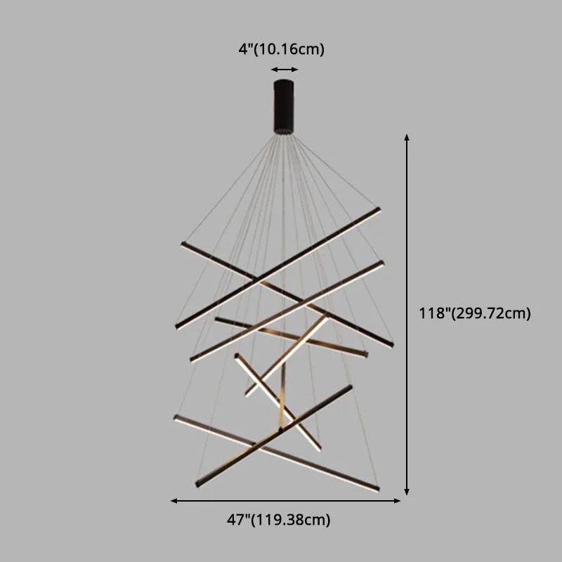 Black LED Pendant Lamp Style Minimalist Metal for Lobby -  - #tag1#