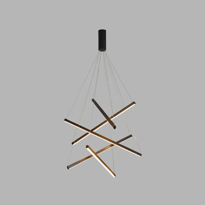 Black LED Pendant Lamp Style Minimalist Metal for Lobby -  - #tag1#