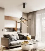 Black LED Pendant Lamp Style Minimalist Metal for Lobby tag1