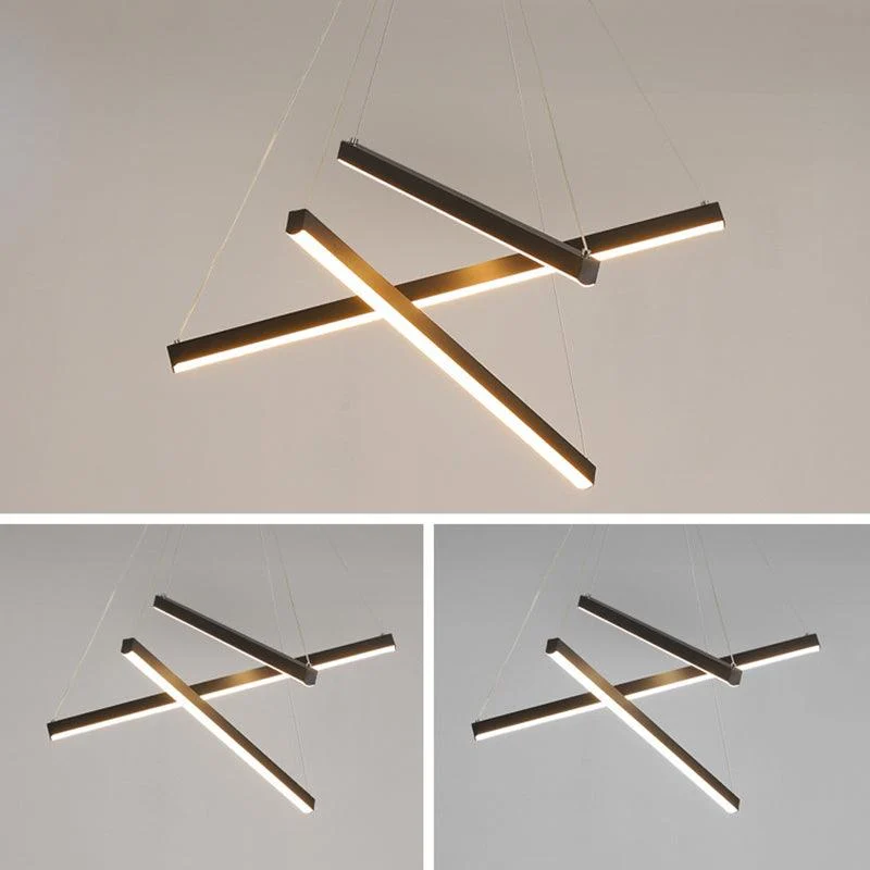 Black LED Pendant Lamp Style Minimalist Metal for Lobby -  - #tag1#