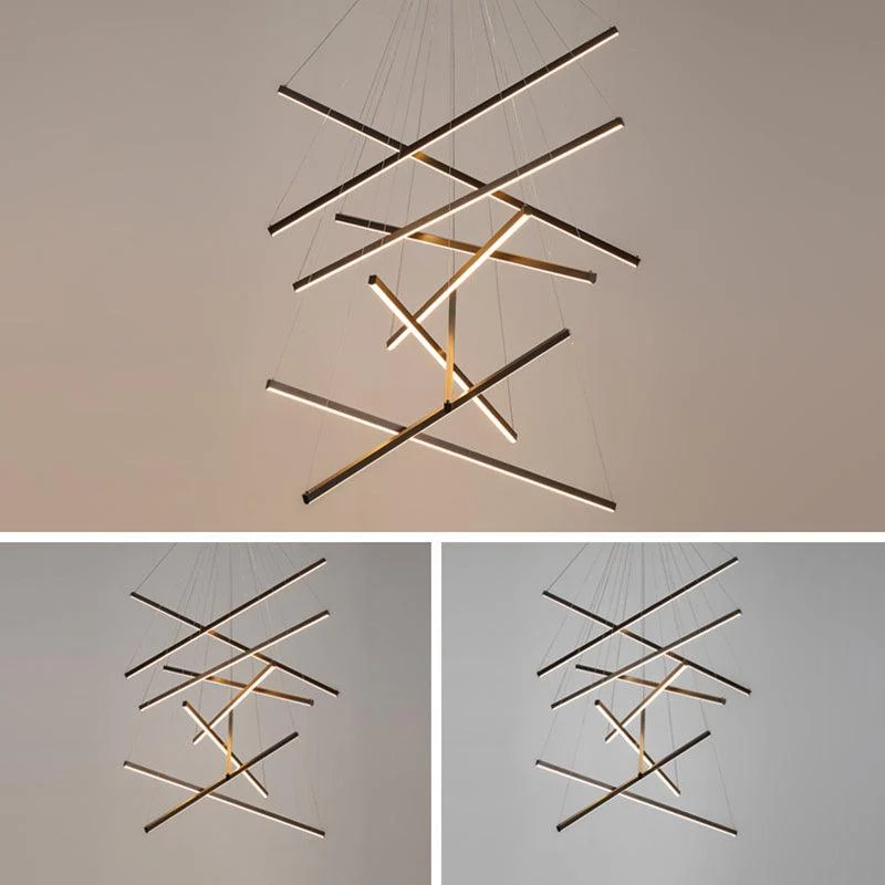 Black LED Pendant Lamp Style Minimalist Metal for Lobby -  - #tag1#