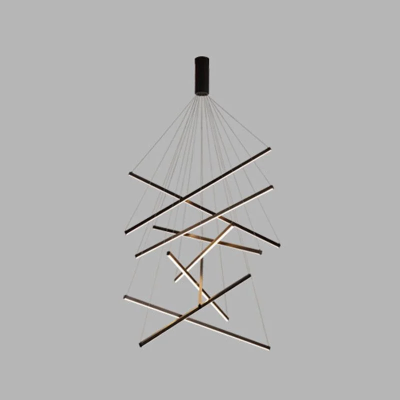 Black LED Pendant Lamp Style Minimalist Metal for Lobby -  - #tag1#
