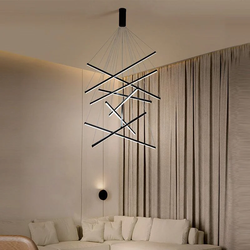 Black LED Pendant Lamp Style Minimalist Metal for Lobby -  - #tag1#