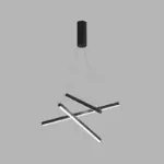 Black LED Pendant Lamp Style Minimalist Metal for Lobby tag1