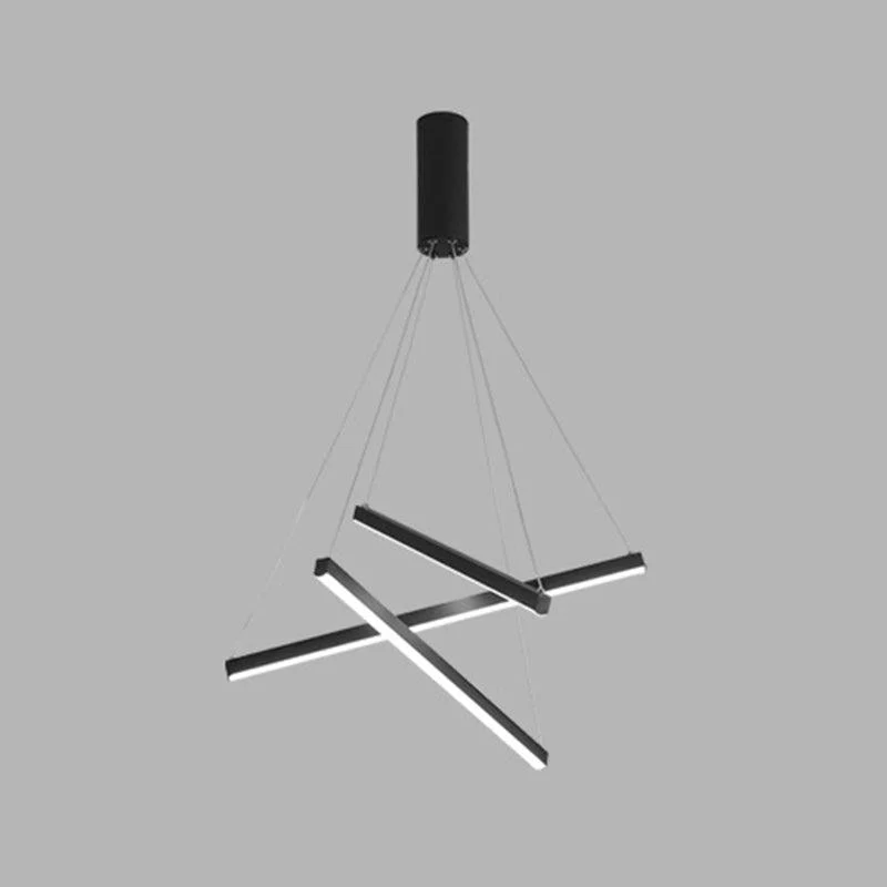 Black LED Pendant Lamp Style Minimalist Metal for Lobby -  - #tag1#