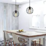 Black Metal Cage Pendant Light Retro Industrial Charm