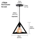 Black Metal Cage Pendant Light Retro Industrial Charm