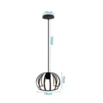 Black Metal Cage Pendant Light Retro Industrial Charm