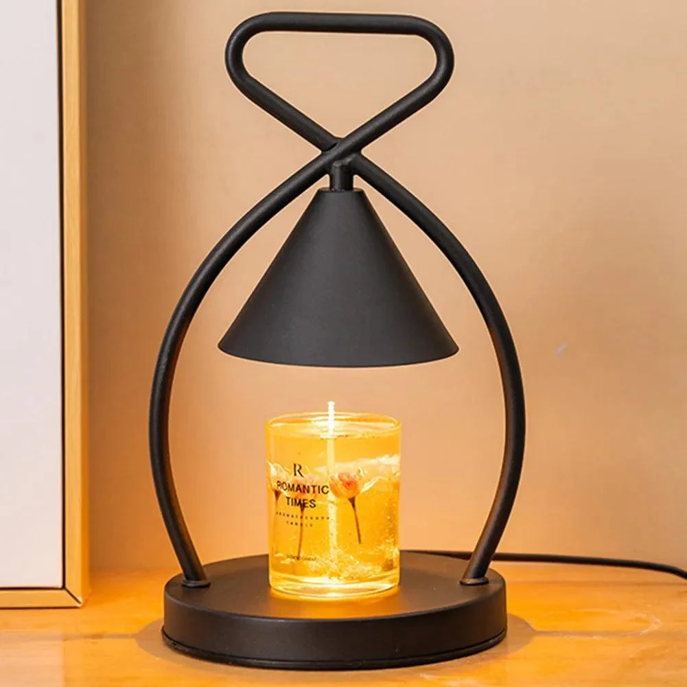 Black Metal Frame Dimmable Candle Warmer -