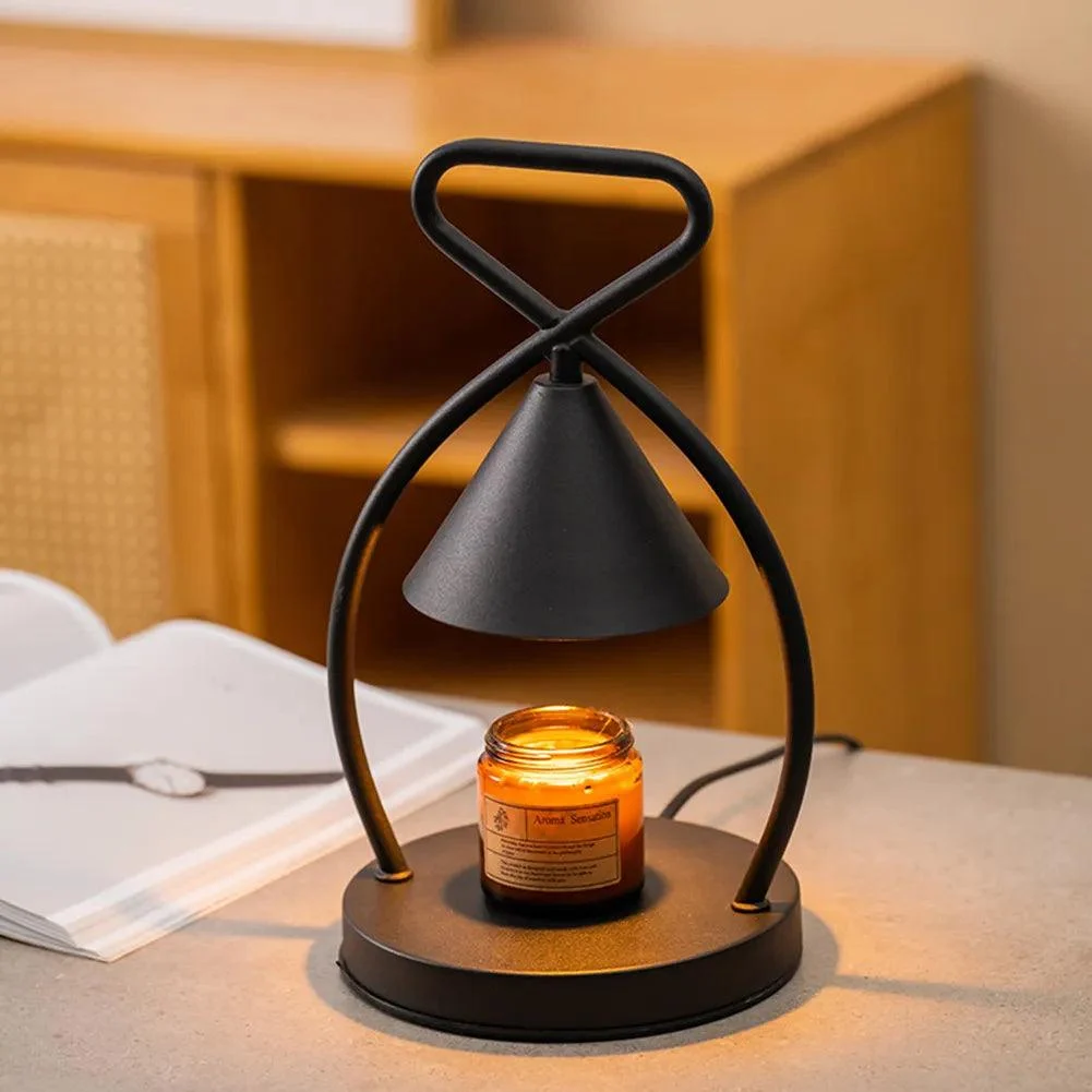 Black Metal Frame Dimmable Candle Warmer -