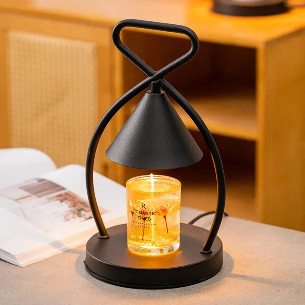 Black Metal Frame Dimmable Candle Warmer -