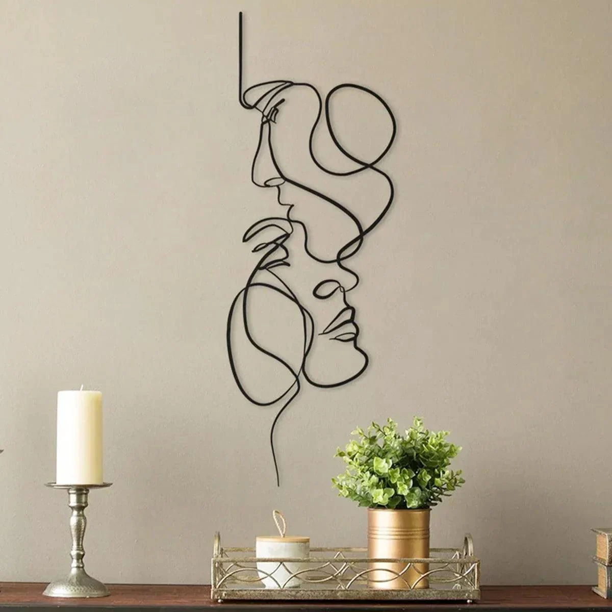 Black Metal Wall Art | Abstract wall sculpture -  - #tag1#
