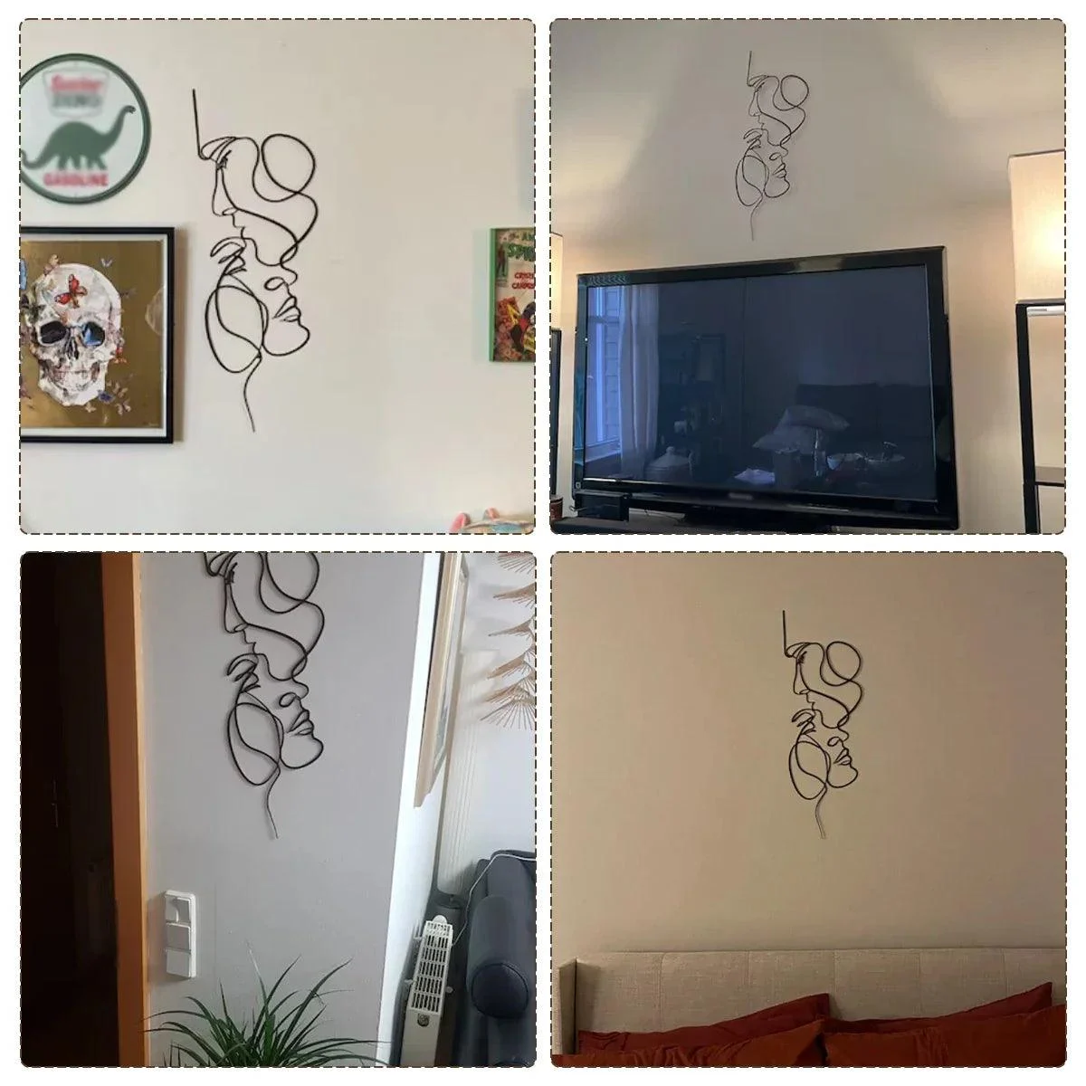 Black Metal Wall Art | Abstract wall sculpture -  - #tag1#