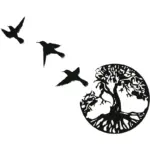 Black Metal Wall Art Home Decor tag1