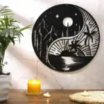 Black Metal Wall Art Home Decor tag1