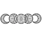 Black Moon Phase Wall Hanging tag1