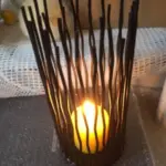 Black Morden Metal Hollow Out Metal Iron Candle Holder Cage tag1