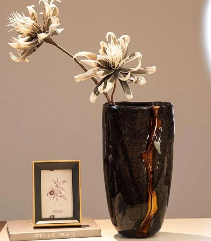 Black Orion Tabletop Vase Glass -  - #tag1#