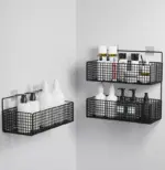 Black_Wall-mounted_Bathroom_Shelves_No-Drill_-_-4139126 Black Wall mounted Bathroom Shelves No Drill