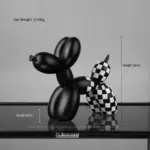 Black White Balloon Dog tag1
