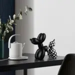 Black White Balloon Dog tag1