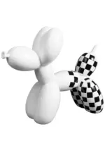 Black White Balloon Dog tag1