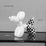 Black White Balloon Dog tag1