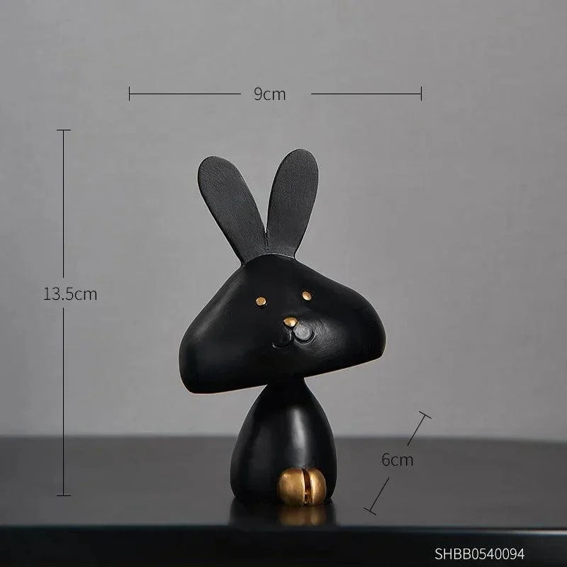 Black & White Cartoon Resin Statue -