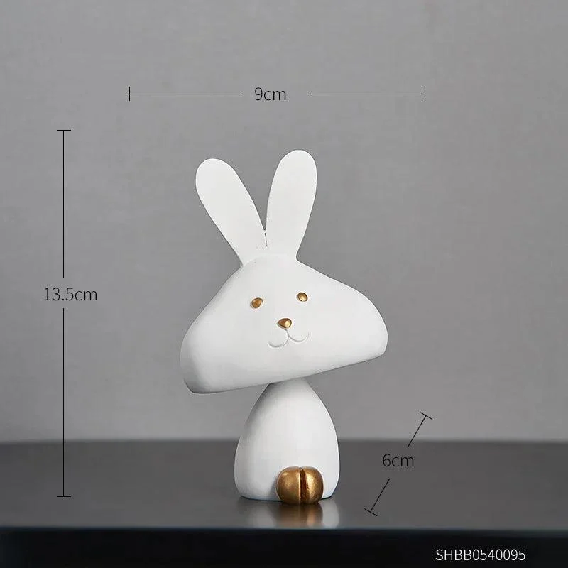 Black & White Cartoon Resin Statue -