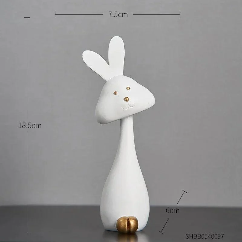 Black & White Cartoon Resin Statue -