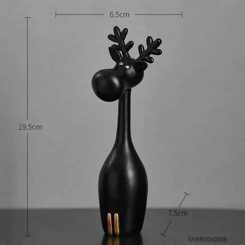 Black & White Cartoon Resin Statue -