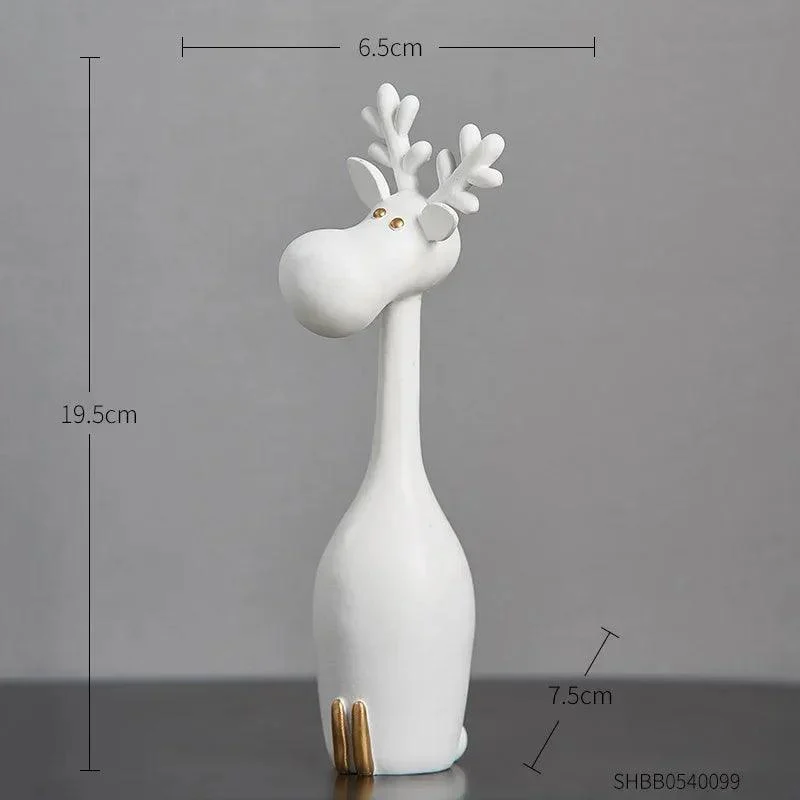 Black & White Cartoon Resin Statue -