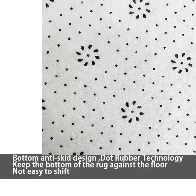 Black White Checkered Soft Rug Carpet for Luxury Living Room Decoration -